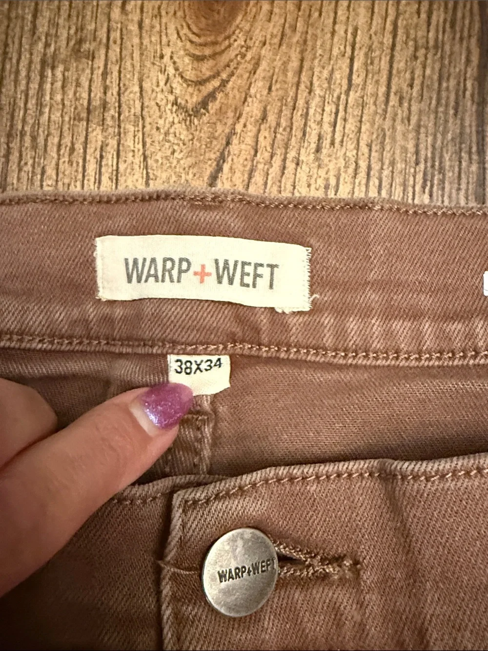 Warp + Weft Tokyo Skinny Men's Slim Jeans in Dusty Brown